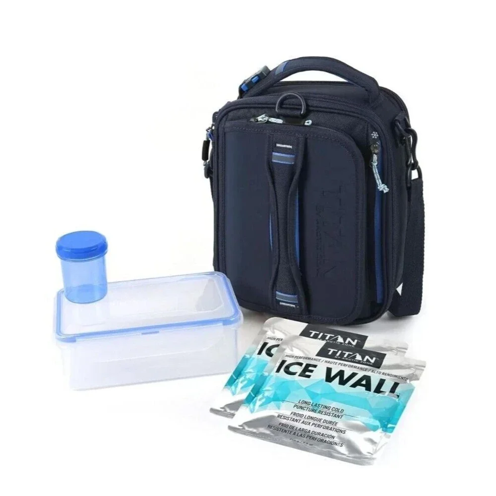 Titan Deep Freeze Fridge Cold 6 HRS Expandable Insulated Lunch Bag w/ Ice Walls
